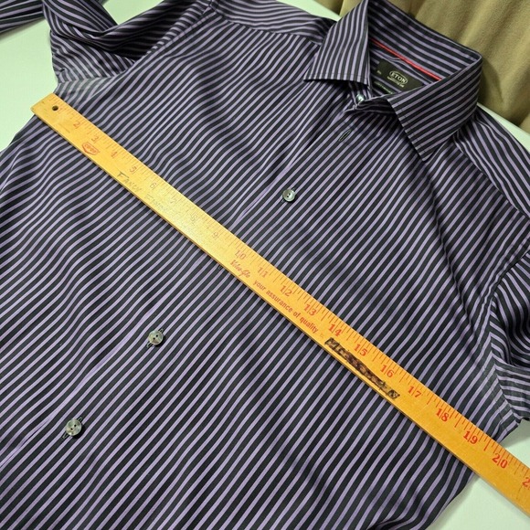 Eton Men Contemporary Striped Dress Shirt Size 15.5 Office Preppy Formal READ - Picture 13 of 16